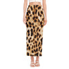 Cheetah Print Side Slit Maxi Skirt