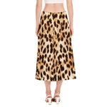 Cheetah Print Side Slit Midi Skirt