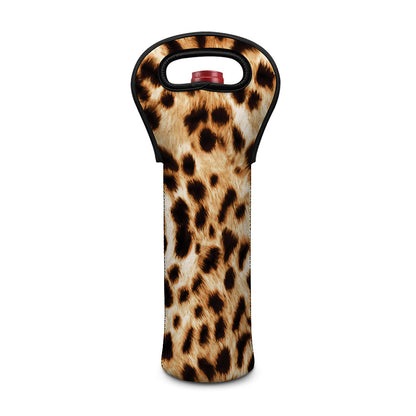 Cheetah Print Single Neoprene Wine Tote