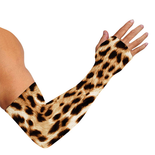 Cheetah Print Sun Protection Arm Sleeves
