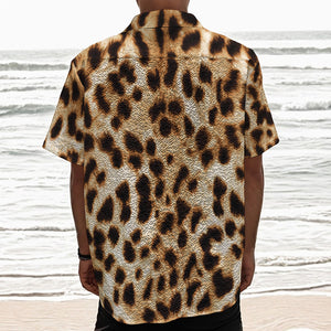 Cheetah Print Textured Short Sleeve Shirt