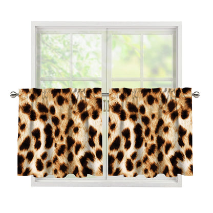 Cheetah Print Tier Curtains