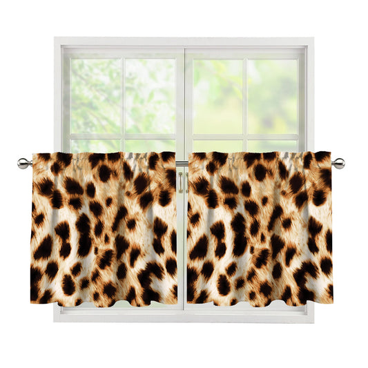 Cheetah Print Tier Curtains