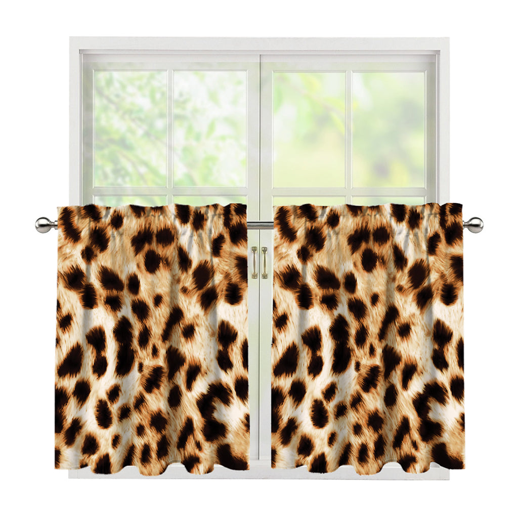 Cheetah Print Tier Curtains