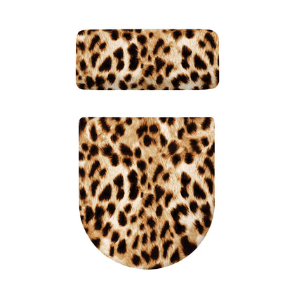 Cheetah Print Toilet Lid And Tank Cover Set
