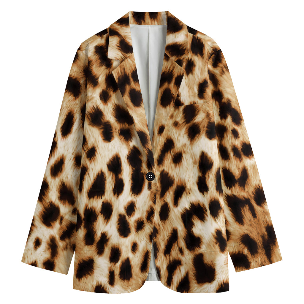 Cheetah Print Women's Cotton Blazer