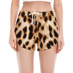 Cheetah Print Women's Split Running Shorts