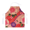Cherry Blossom Kimono Pattern Print Adjustable Apron