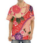 Cherry Blossom Kimono Pattern Print Aloha Shirt