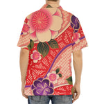 Cherry Blossom Kimono Pattern Print Aloha Shirt