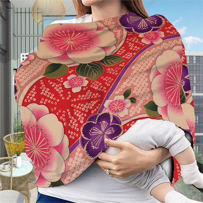 Cherry Blossom Kimono Pattern Print Baby Seat Cover