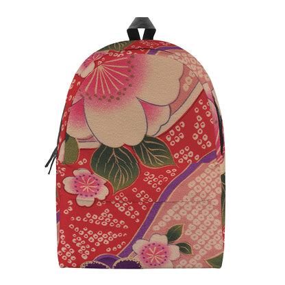 Cherry Blossom Kimono Pattern Print Backpack