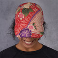 Cherry Blossom Kimono Pattern Print Baseball Cap