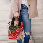 Cherry Blossom Kimono Pattern Print Bible Tote Bag