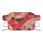 Cherry Blossom Kimono Pattern Print Car Windshield Snow Cover