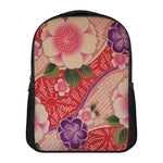 Cherry Blossom Kimono Pattern Print Casual Backpack