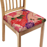 Cherry Blossom Kimono Pattern Print Chair Cushion Cover