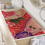 Cherry Blossom Kimono Pattern Print Changing Pad Cover