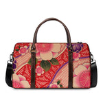 Cherry Blossom Kimono Pattern Print Duffle Bag