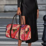 Cherry Blossom Kimono Pattern Print Duffle Bag