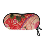 Cherry Blossom Kimono Pattern Print Glasses Case