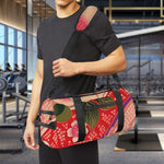Cherry Blossom Kimono Pattern Print Gym Bag