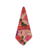 Cherry Blossom Kimono Pattern Print Hand Towel
