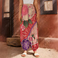Cherry Blossom Kimono Pattern Print Harem Pants