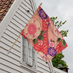 Cherry Blossom Kimono Pattern Print House Flag