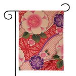 Cherry Blossom Kimono Pattern Print House Flag