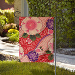 Cherry Blossom Kimono Pattern Print House Flag