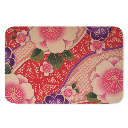 Cherry Blossom Kimono Pattern Print Indoor Door Mat