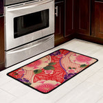 Cherry Blossom Kimono Pattern Print Kitchen Mat
