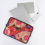 Cherry Blossom Kimono Pattern Print Laptop Sleeve