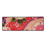 Cherry Blossom Kimono Pattern Print Long Kitchen Mat