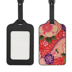 Cherry Blossom Kimono Pattern Print Luggage Tag