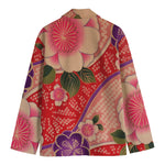 Cherry Blossom Kimono Pattern Print Men's Blazer