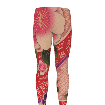 Cherry Blossom Kimono Pattern Print Men's leggings
