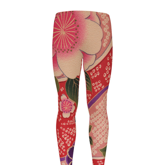 Cherry Blossom Kimono Pattern Print Men's leggings