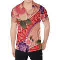 Cherry Blossom Kimono Pattern Print Men's Shirt