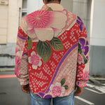 Cherry Blossom Kimono Pattern Print Men's Shirt Jacket