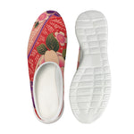 Cherry Blossom Kimono Pattern Print Mesh Casual Shoes