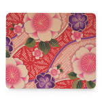 Cherry Blossom Kimono Pattern Print Mouse Pad