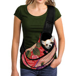 Cherry Blossom Kimono Pattern Print Pet Sling Carrier
