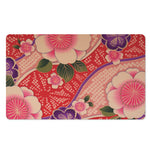 Cherry Blossom Kimono Pattern Print Polyester Doormat
