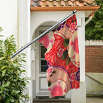 Cherry Blossom Kimono Pattern Print Polyester Flag