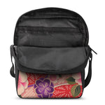 Cherry Blossom Kimono Pattern Print Rectangular Crossbody Bag