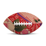 Cherry Blossom Kimono Pattern Print Rugby Ball