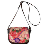 Cherry Blossom Kimono Pattern Print Saddle Bag