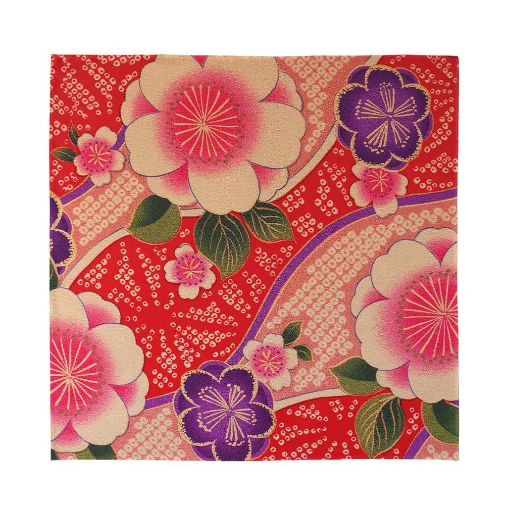 Cherry Blossom Kimono Pattern Print Silk Bandana